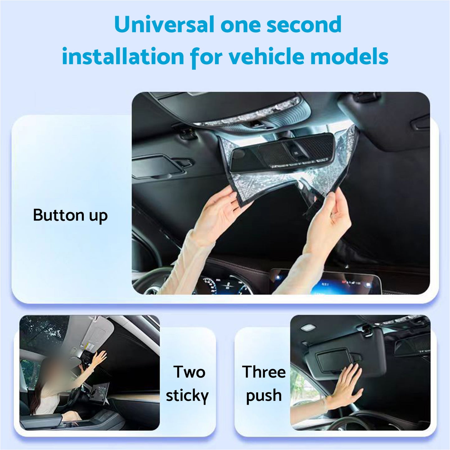 {{ 6 Layer Thick WindScreen Sun Shade Suitable For Toyota Hilux 15-24 UV Protection }} - Buy Car Parts Online at {{ Kaka Auto Parts }}.
