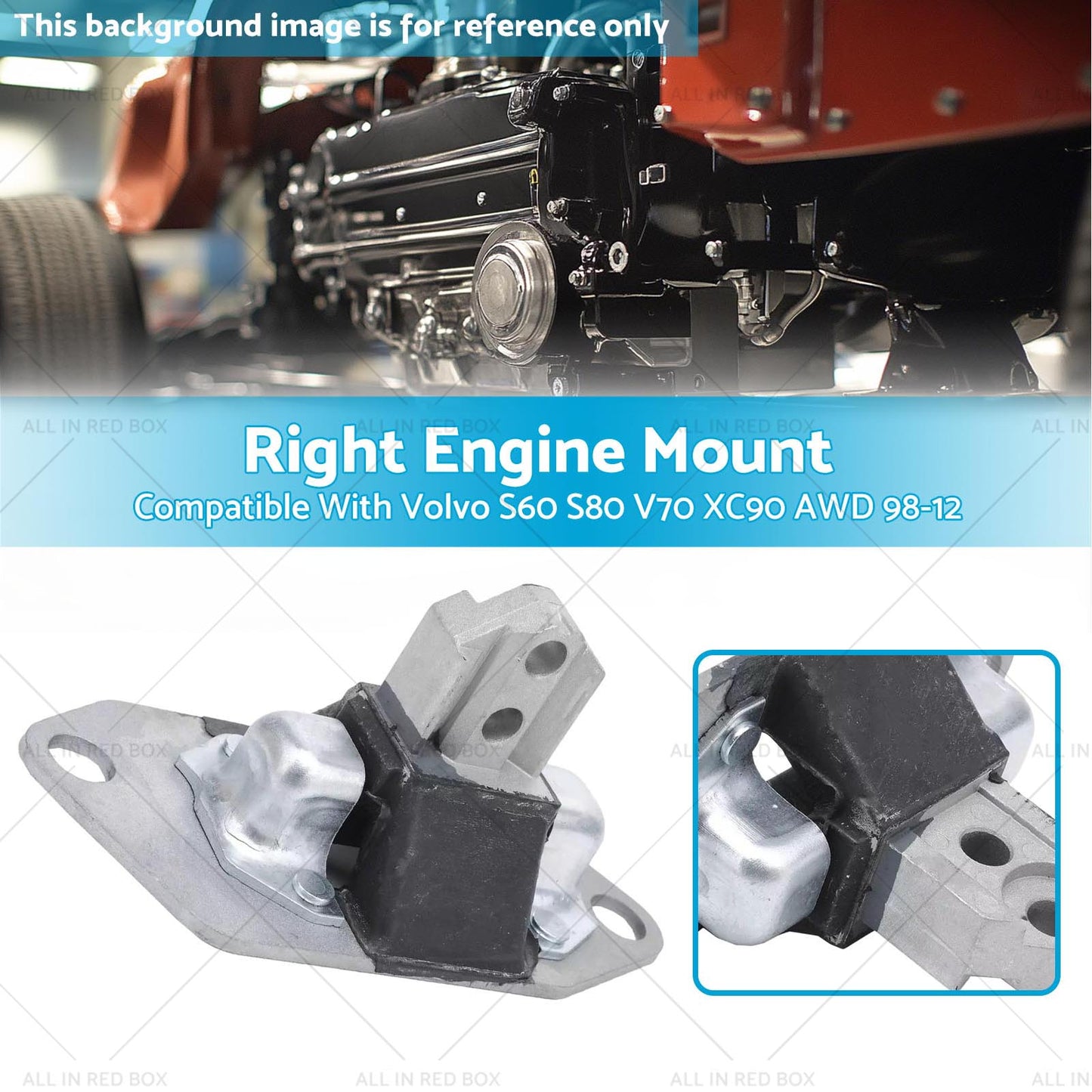 {{ Engine Mount Front Right Suitable For Volvo S60 S80 V70 XC90 2.0L 2.4L AWD 98-12 }} - Buy Car Parts Online at {{ Kaka Auto Parts }}.