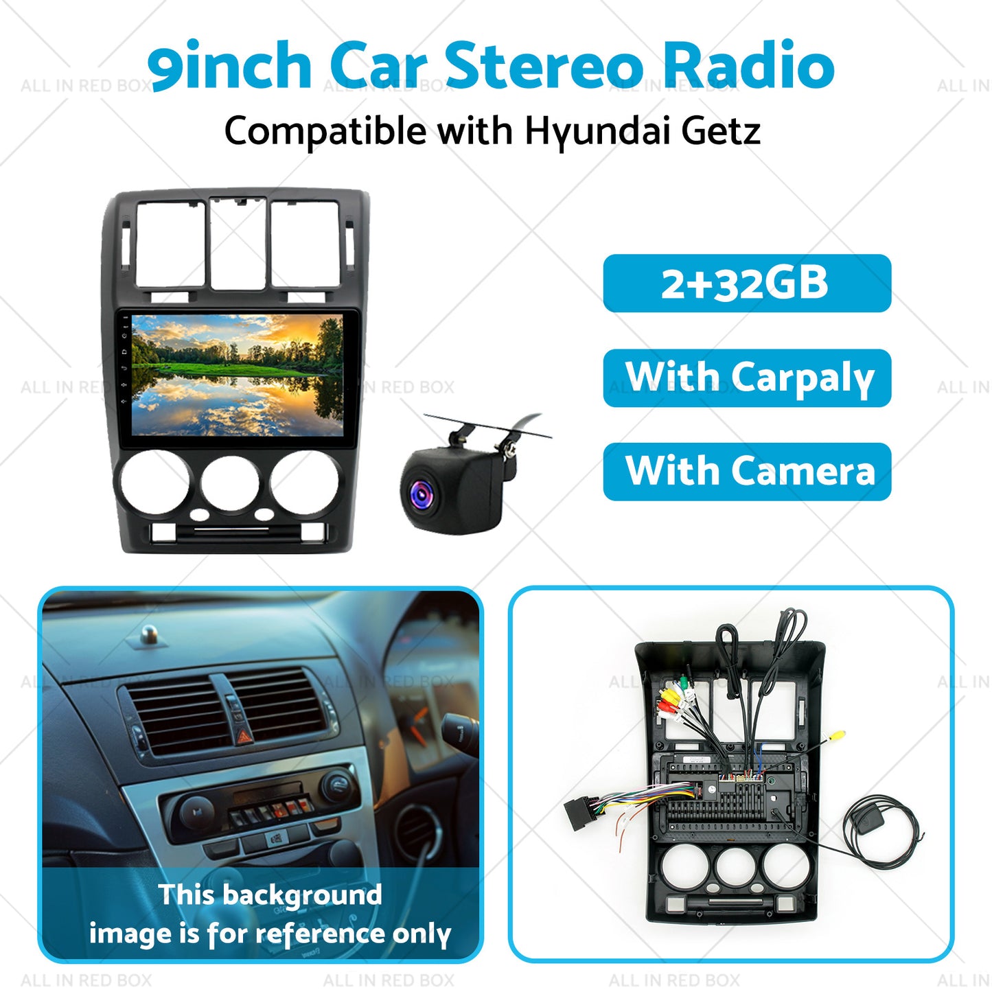 {{ 32GB 9in Car Radio Stereo Apple Android 13 w or Cam For Suitable for Hyundai Getz }} - Buy Car Parts Online at {{ Kaka Auto Parts }}.