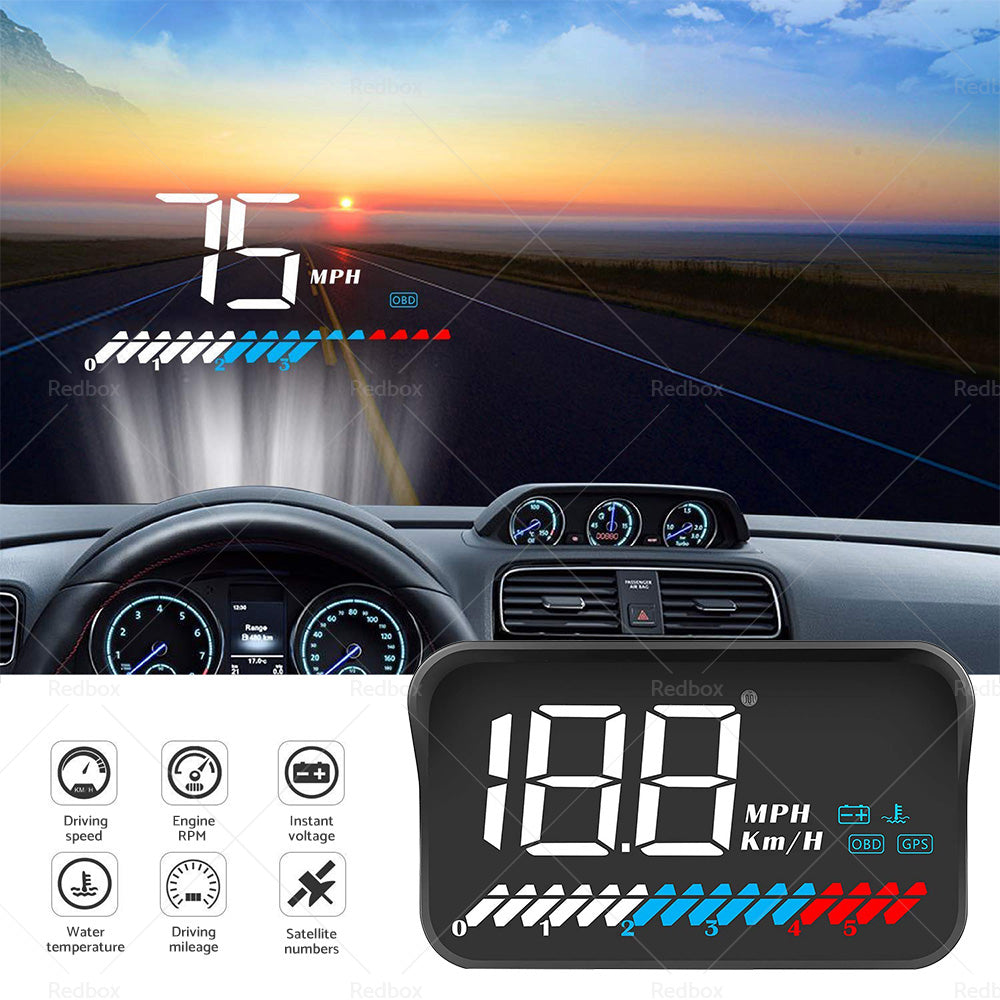 {{ Head Up Display Car Universal OBD GPS Dual System 3. 5inch HUD Speed Alarm Voltage }} - Buy Car Parts Online at {{ Kaka Auto Parts }}.