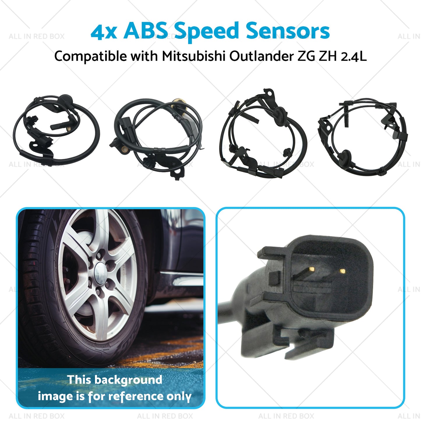 {{ 4670A576 4x ABS Speed Sensors Suitable for Mitsubishi Outlander ZG ZH 2. 4L 06-12 }} - Buy Car Parts Online at {{ Kaka Auto Parts }}.