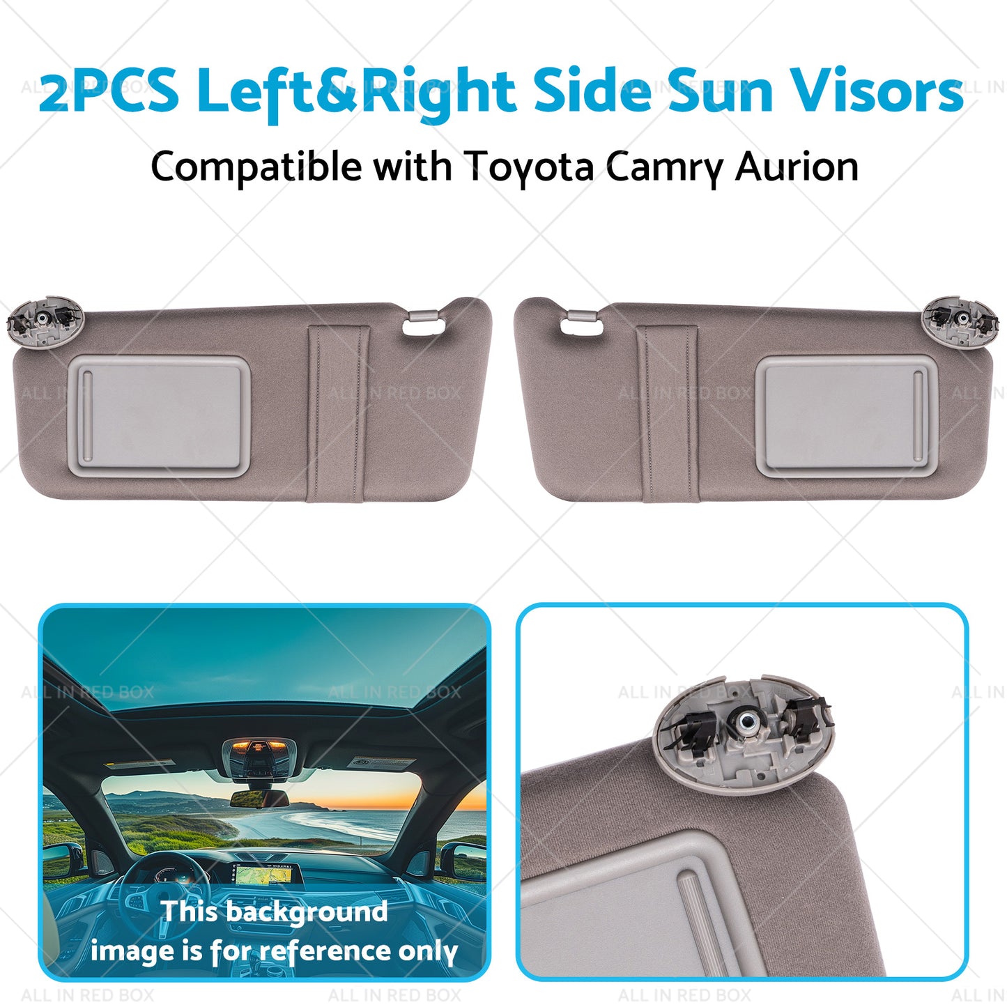 {{ 7432006780B0 Left and Right Side Sun Visors Suitable for Toyota Camry Aurion 07-11 }} - Buy Car Parts Online at {{ Kaka Auto Parts }}.