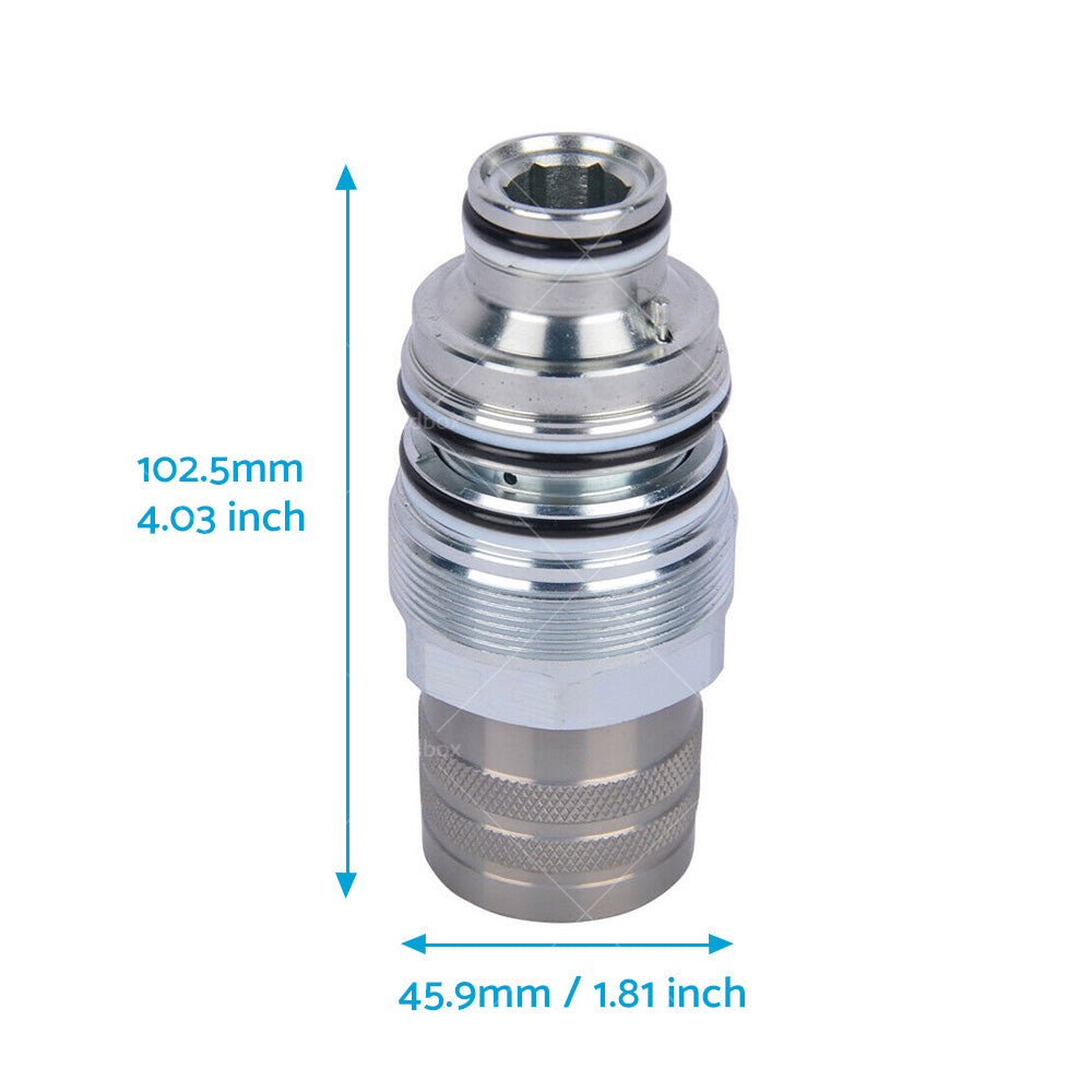 For Bobcat Male and Female Hydraulic Flat Face Quick Coupler 46mm 1 13 or 16 inch thread