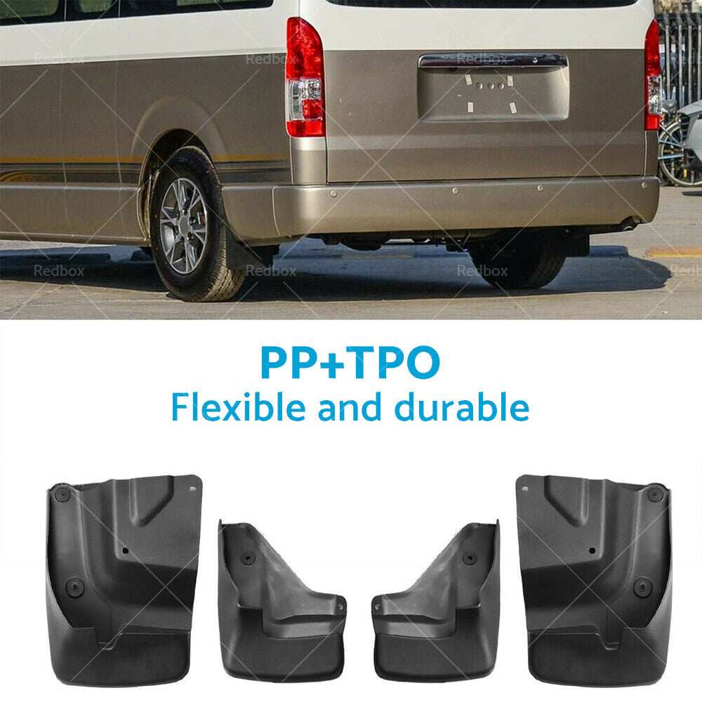 {{ 4x Splash Guard Mud Flap Fender Mudguard Suitable for Toyota Hiace H200 Series }} - Buy Car Parts Online at {{ Kaka Auto Parts }}.