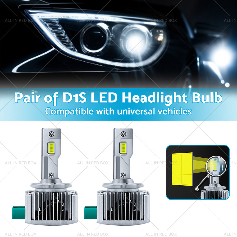 {{ Pair of 6000K For Replace HID Xenon D1S LED Headlight Bulbs Conversion 90W 2pcs }} - Buy Car Parts Online at {{ Kaka Auto Parts }}.