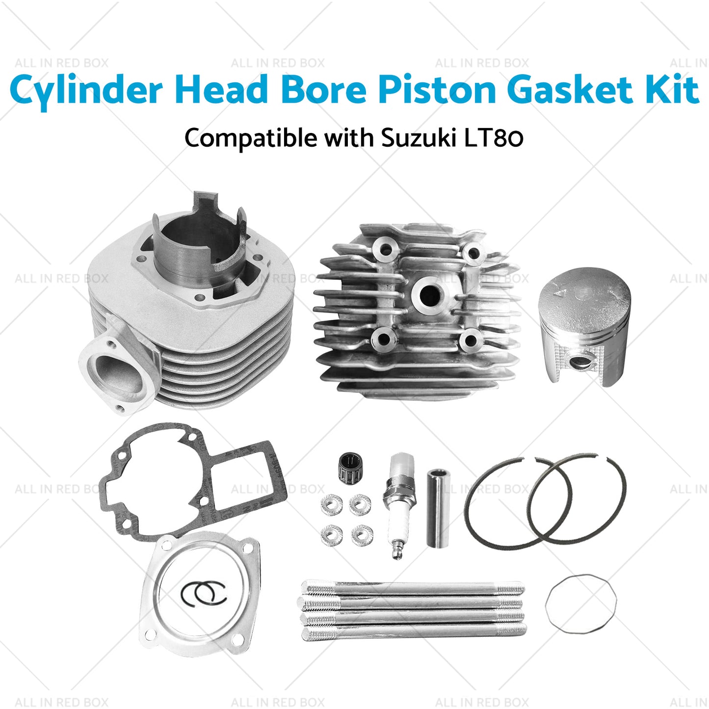 {{ Cylinder Head Bore Piston Gasket Kit Suitable for 87-06 Suzuki Quadsport LT80 }} - Buy Car Parts Online at {{ Kaka Auto Parts }}.