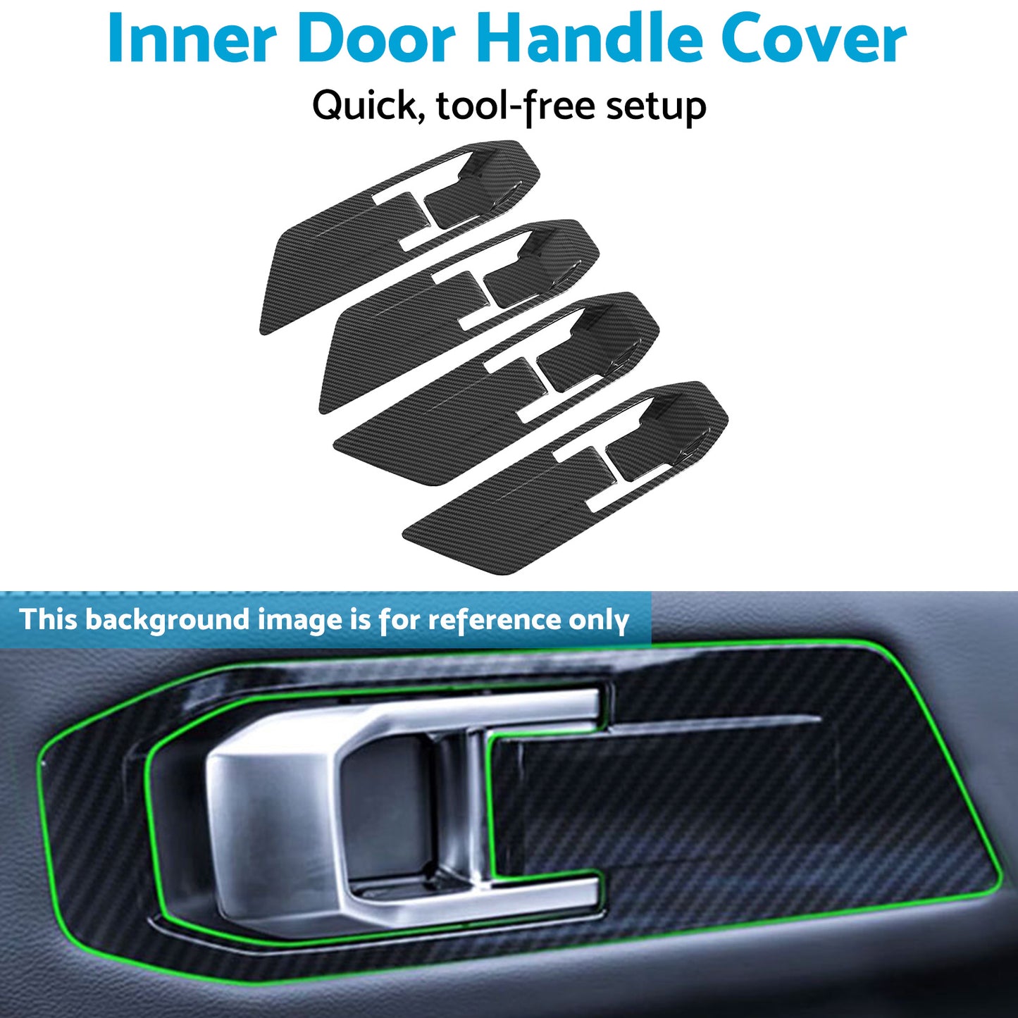 {{ Carbon Fiber Inner Door Handle Cover Suitable For Mitsubishi Triton L200 23-25 }} - Buy Car Parts Online at {{ Kaka Auto Parts }}.