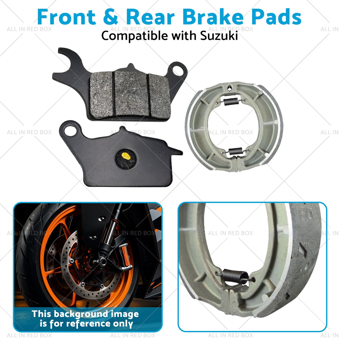{{ Front and Rear Brake Pads Suitable for 2017-2021 Suzuki UK 110 Address }} - Buy Car Parts Online at {{ Kaka Auto Parts }}.
