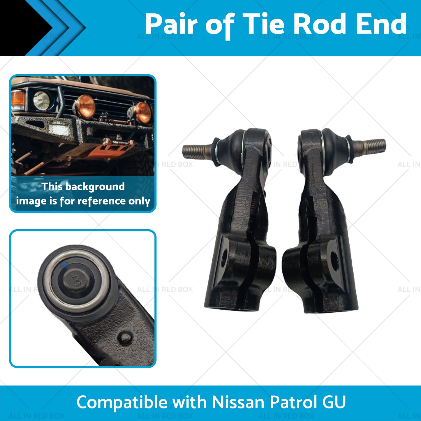 {{ Pair Tie Rod End Suitable For Nissan Patrol GU Y61 Series 4wd 03-On }} - Buy Car Parts Online at {{ Kaka Auto Parts }}.