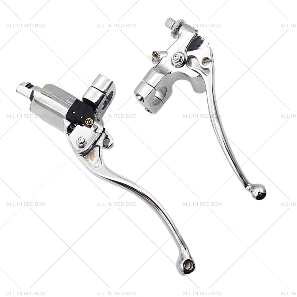 1inch Chrome Motorcycle Handlebar Hydraulic Brake Master Cylinder and Clutch Lever