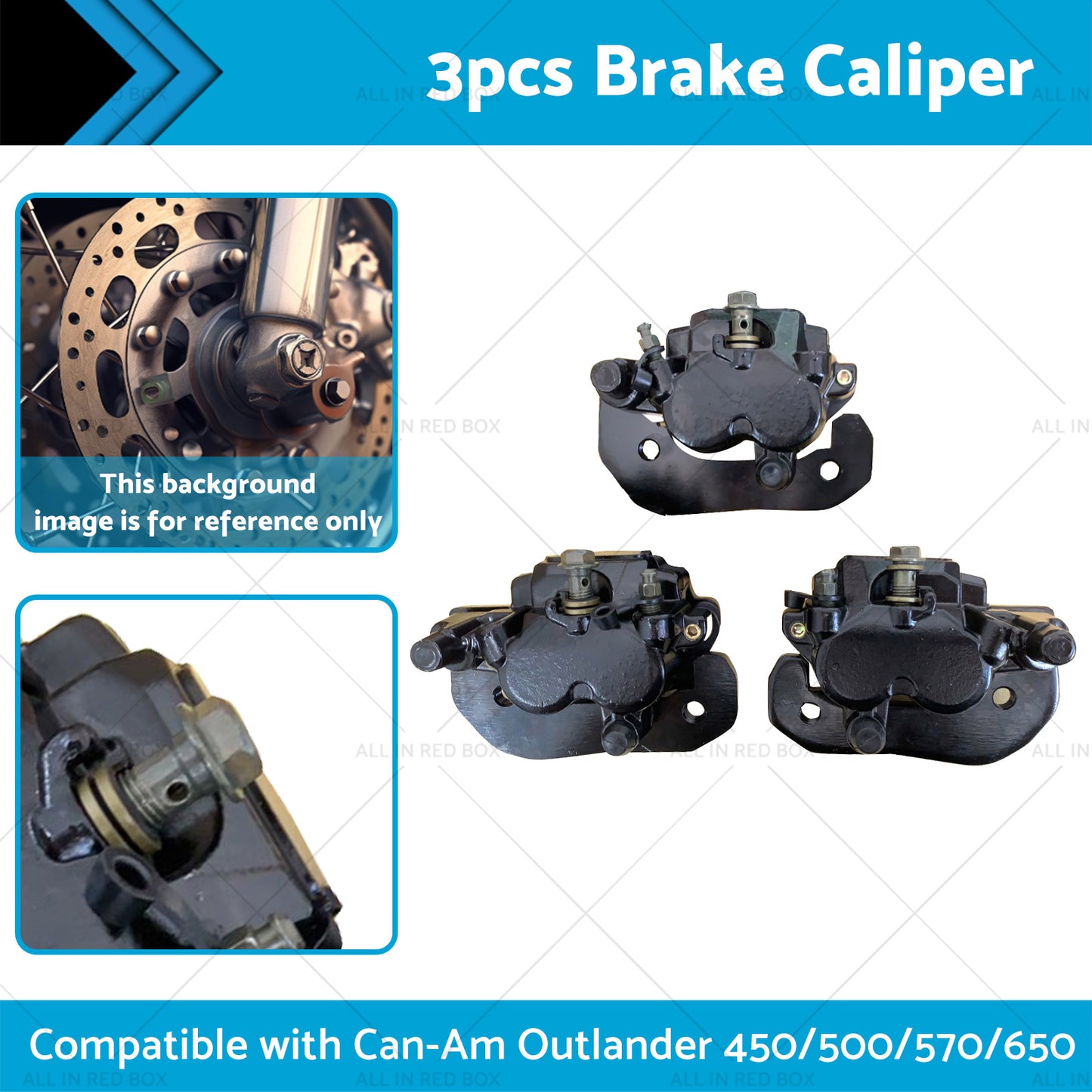 {{ Front and Rear Brake Caliper Set for Can-Am Outlander 450 500 570 650 800 850 1000 }} - Buy Car Parts Online at {{ Kaka Auto Parts }}.