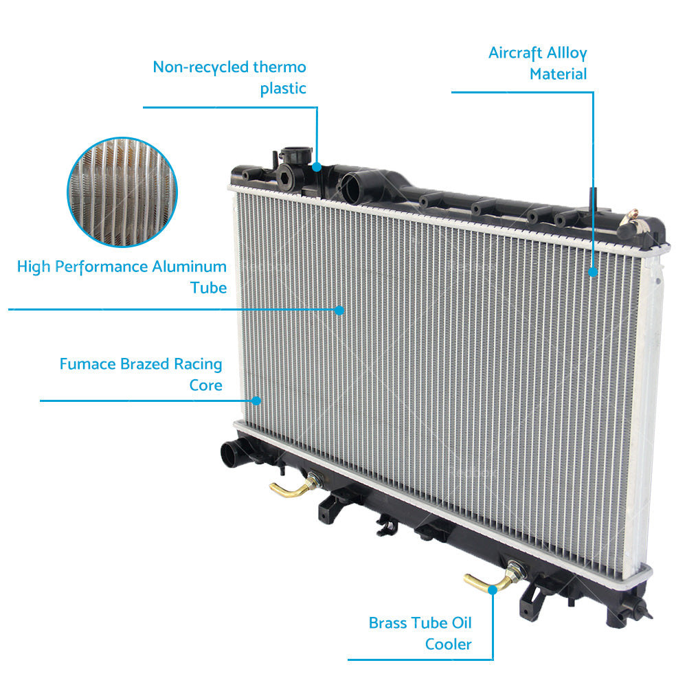 Radiator For Subaru Impreza WRX EJ20 EJ25 2. 0L 2. 5L 4Cyl AT MT 2000-2007