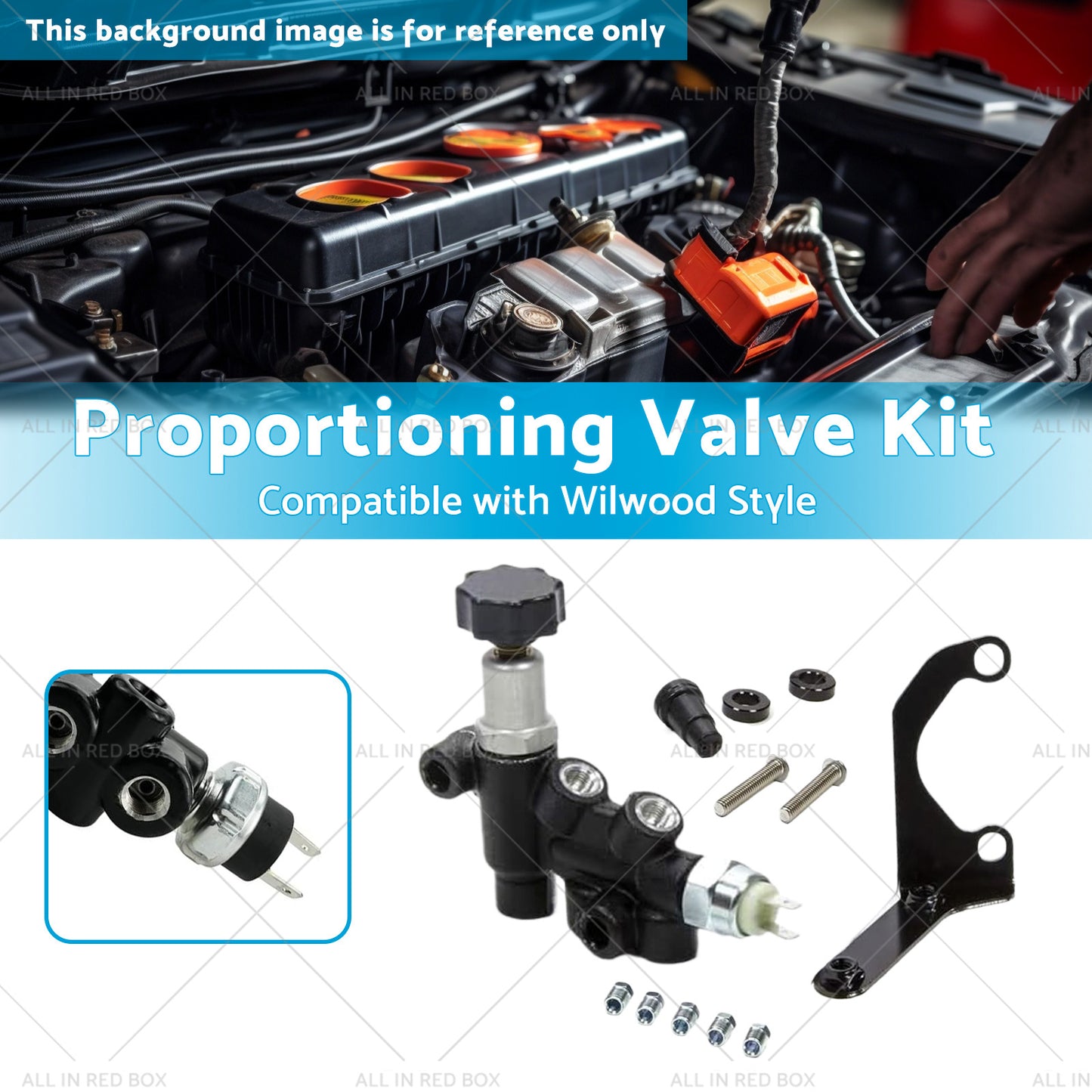 {{ 26013190 Universal Adjustable Knob Proportioning Valve Suitablefor Wilwood Style }} - Buy Car Parts Online at {{ Kaka Auto Parts }}.