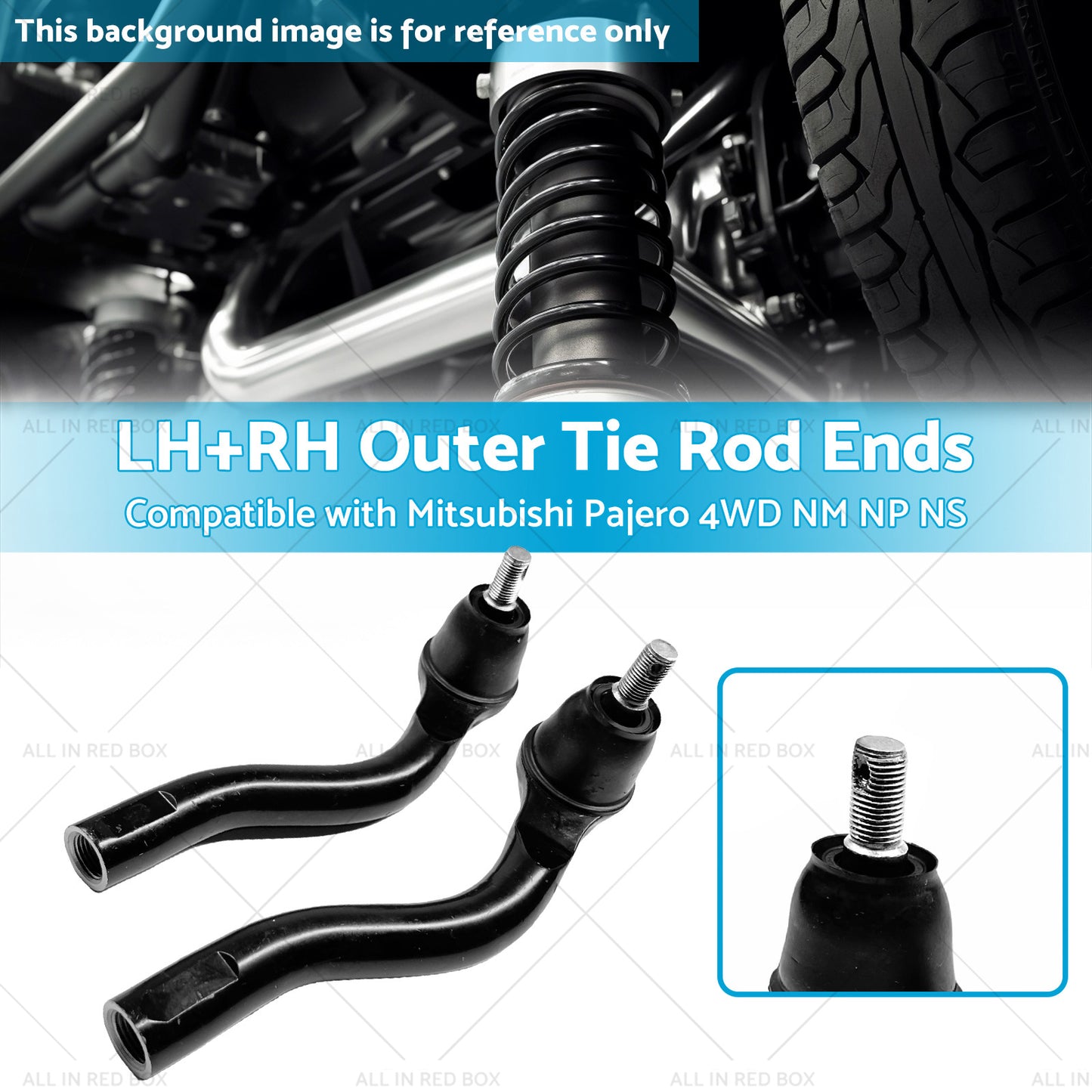 {{ LHRH Outer Tie Rod Ends Suitable for Mitsubishi Pajero Commercial Triton 4WD ML }} - Buy Car Parts Online at {{ Kaka Auto Parts }}.