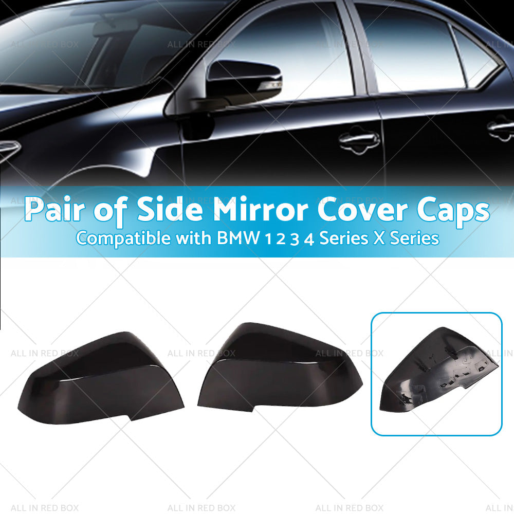 {{ Pair Side Mirror Caps Cover Suitable for BMW F20 F21 F22 F30 Series 1 2 3 4 }} - Buy Car Parts Online at {{ Kaka Auto Parts }}.
