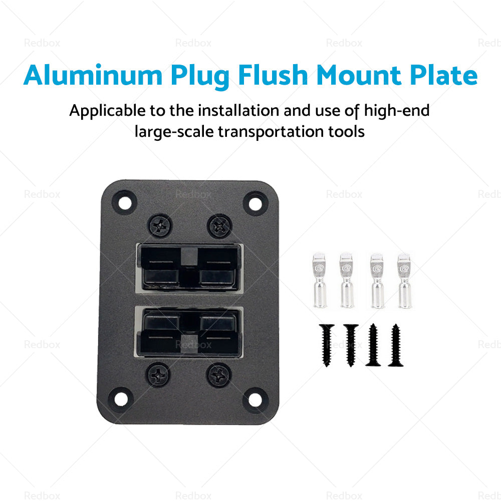 {{ DUAL TWIN Aluminum For Anderson Style Plug Flush Mount Plate Panel 50 Amp }} - Buy Car Parts Online at {{ Kaka Auto Parts }}.