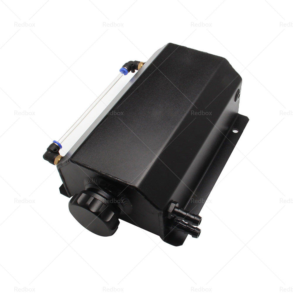 Universal 2L Coolant Radiator Overflow Recovery Water Tank Bottle Aluminum Black