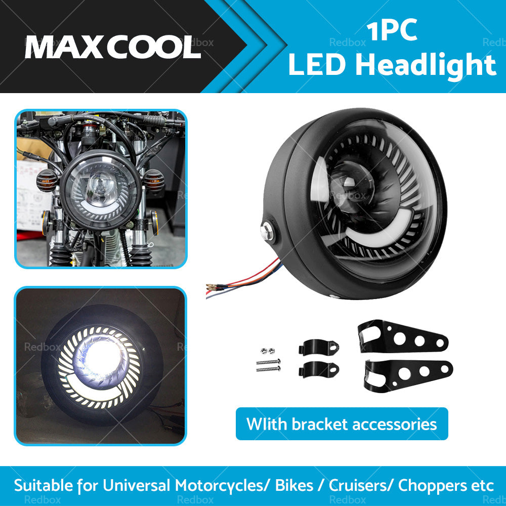 {{ Motorcycle 6. 5inch LED Headlight Spiral Side Mount Bracket Suitable For Cafe Racer }} - Buy Car Parts Online at {{ Kaka Auto Parts }}.