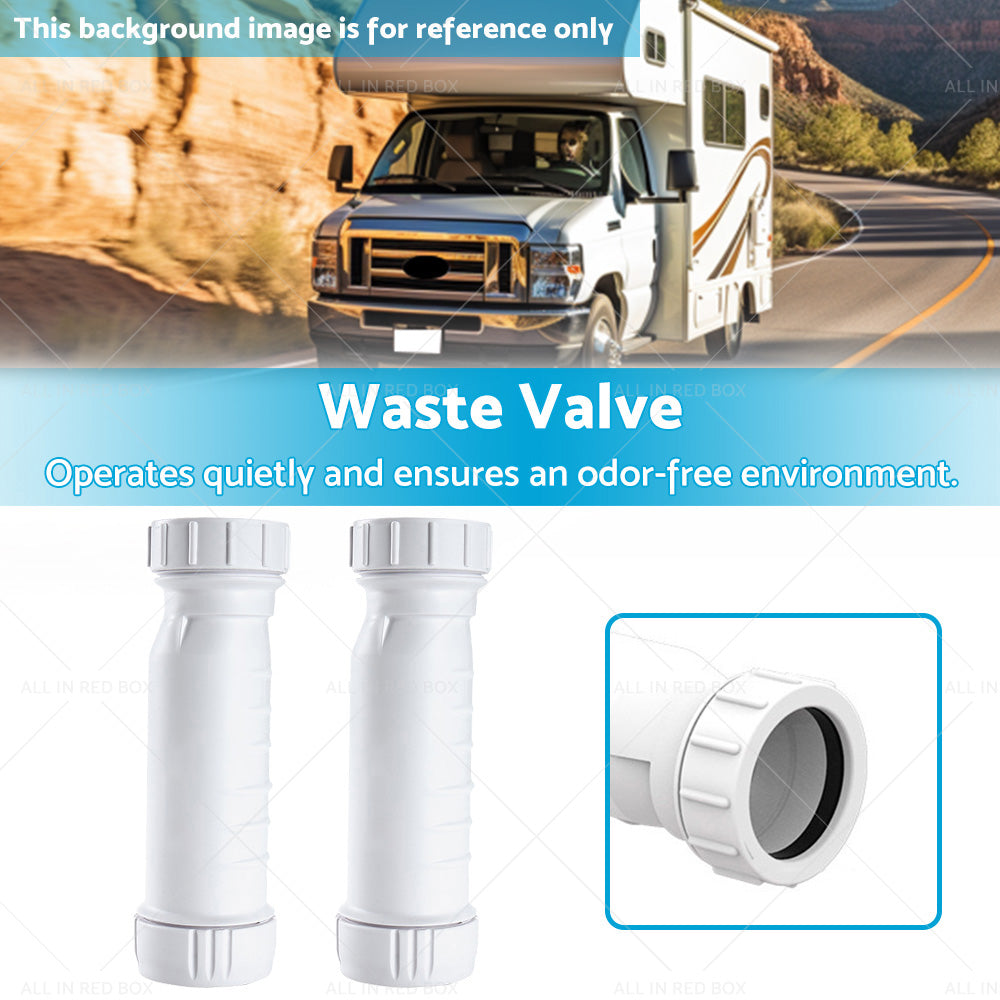 2Pcs Set Waterless Self Sealing Waste Valve Inline Trap Bath Basin Caravan RV