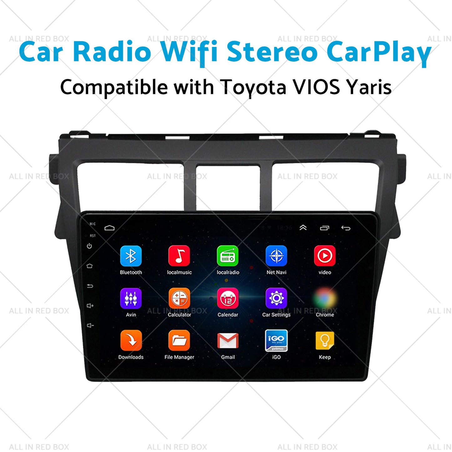 {{ Android 13 Car Radio Wifi Stereo CarPlay Suitable for Toyota VIOS Yaris 07-12 }} - Buy Car Parts Online at {{ Kaka Auto Parts }}.