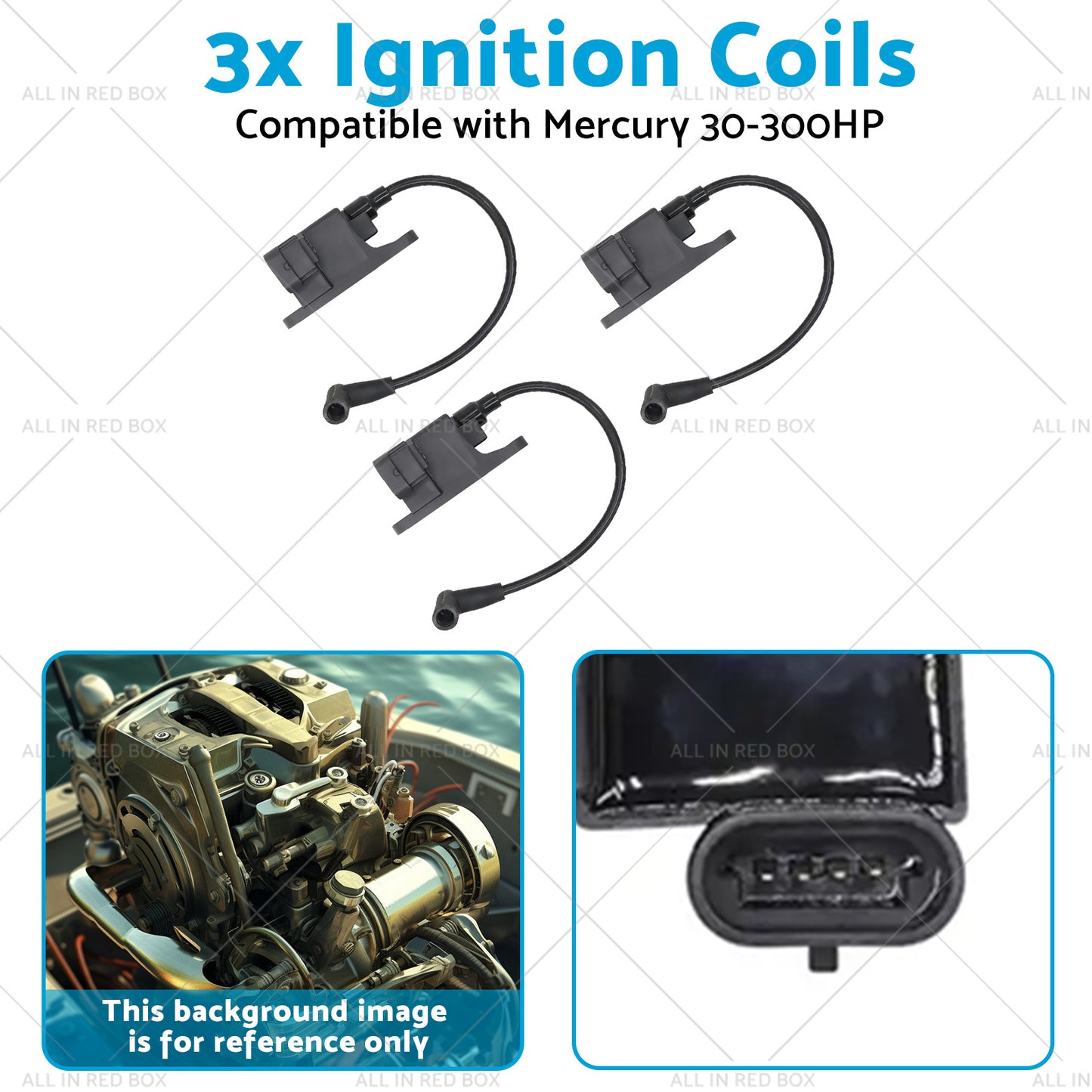 {{ 827509A10 114-7509 3x Ignition Coils Suitablefor Mercury 30-300HP Outboard Motor }} - Buy Car Parts Online at {{ Kaka Auto Parts }}.