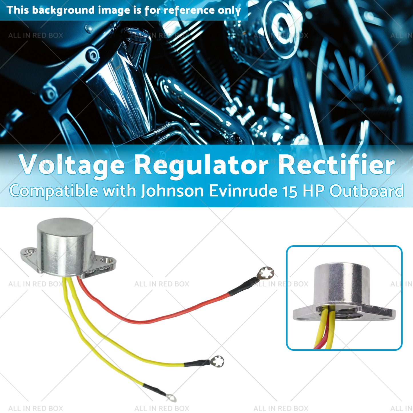 {{ Voltage Regulator Rectifier 3 Wire Suitable for Johnson Evinrude 15 HP Outboard }} - Buy Car Parts Online at {{ Kaka Auto Parts }}.