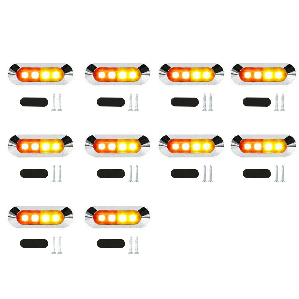 10x Amber Red Clearance Lights Side Marker Suitable For Truck Trailer Caravan
