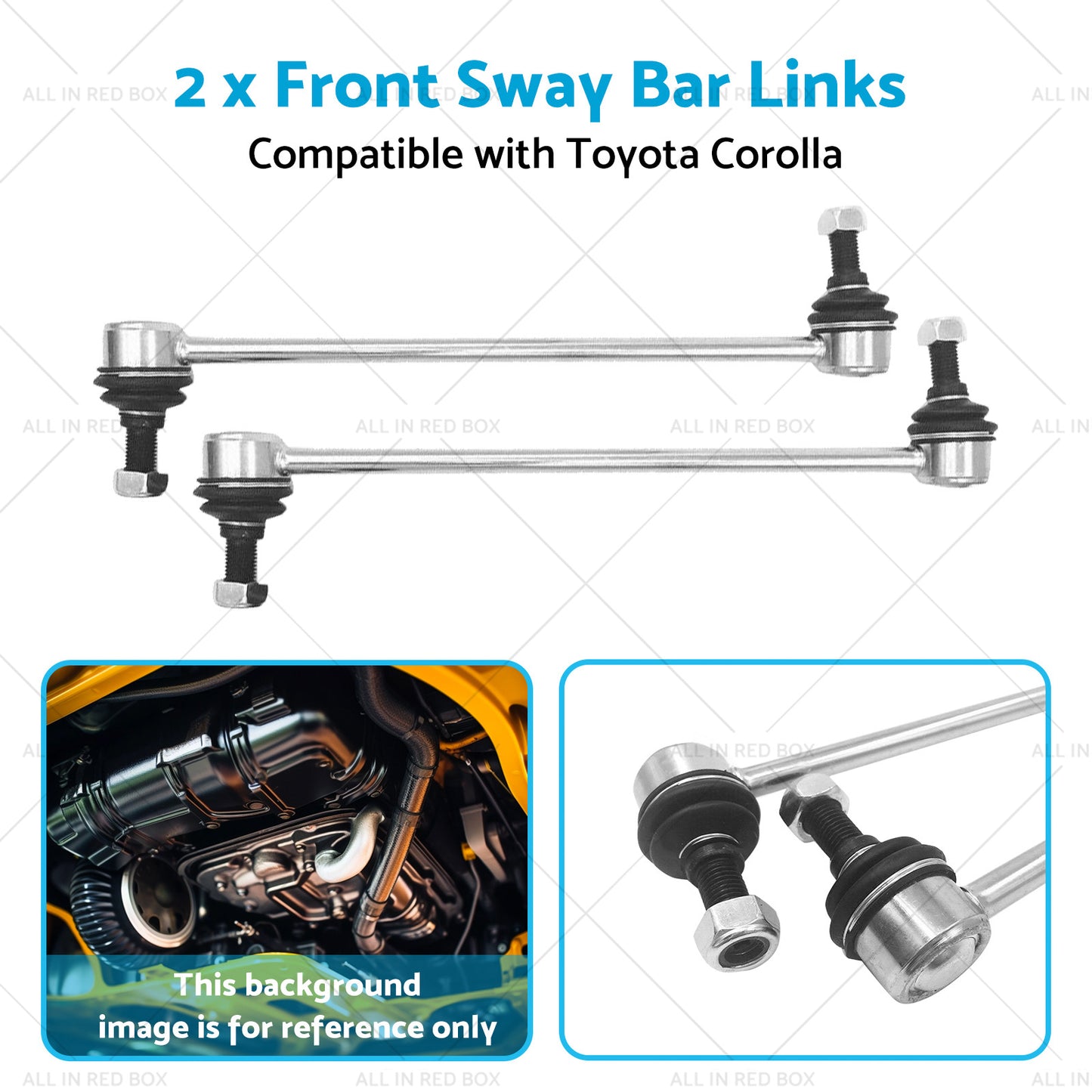 {{ Pair Front Sway Bar Links Suitable for Toyota Corolla ZZE122R 1. 8i 2001-2007 }} - Buy Car Parts Online at {{ Kaka Auto Parts }}.