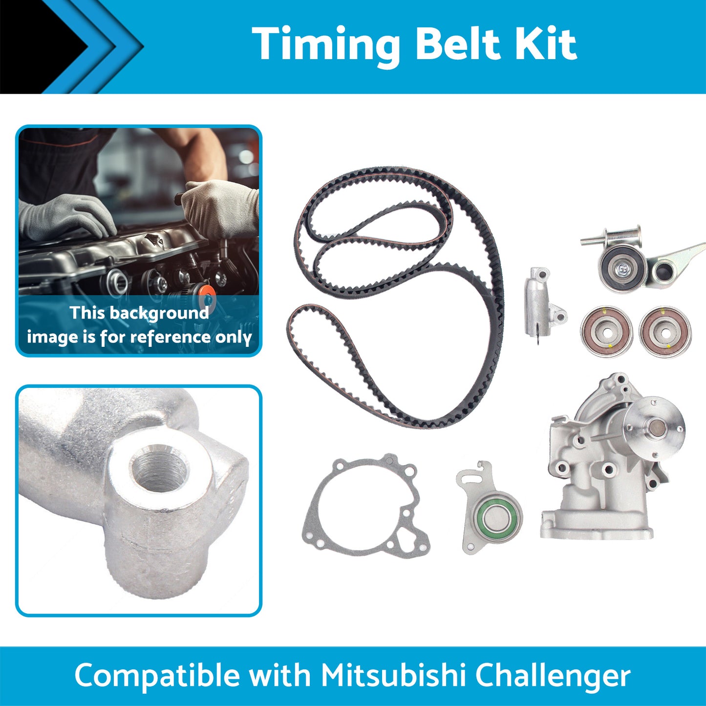 {{ Timing Belt Kit Suitable for 08-15 Mitsubishi Challenger Triton ML MN 4D56T 2. 5L }} - Buy Car Parts Online at {{ Kaka Auto Parts }}.