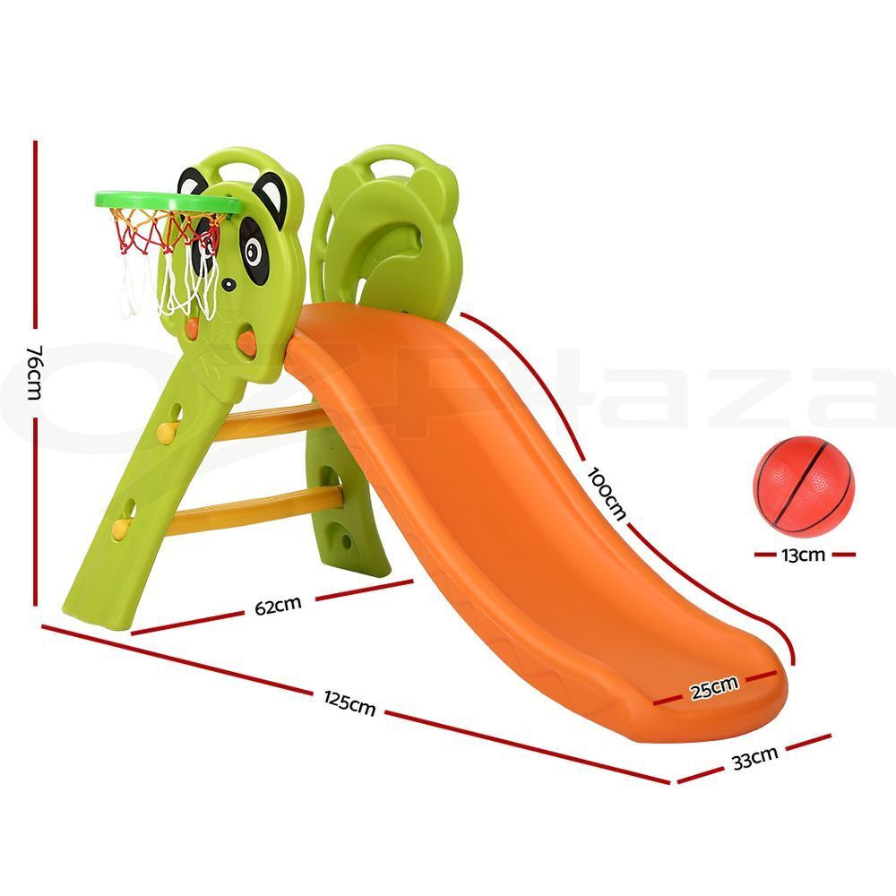 Keezi Kids Slide Set Basketball Hoop Activity Center Outdoor Playground Toys