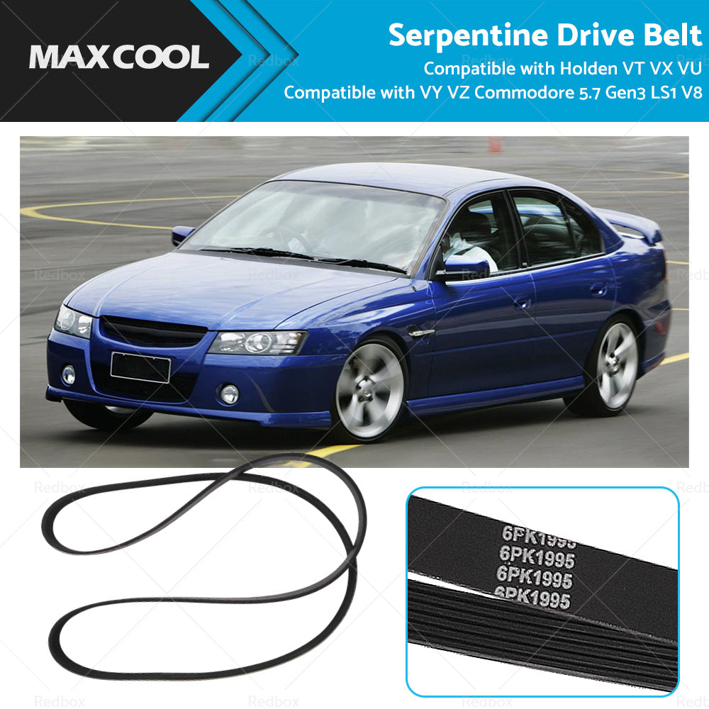 Drive Belt Suitable for Holden VT VX VU VY VZ Commodore 5. 7 Gen3 LS1 V8 6PK1995