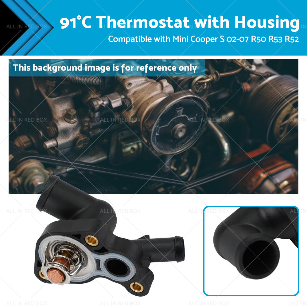 {{ 91隆茫C Thermostat w Housing Suitable for Mini Cooper S R50 R53 R52 11537512733 }} - Buy Car Parts Online at {{ Kaka Auto Parts }}.