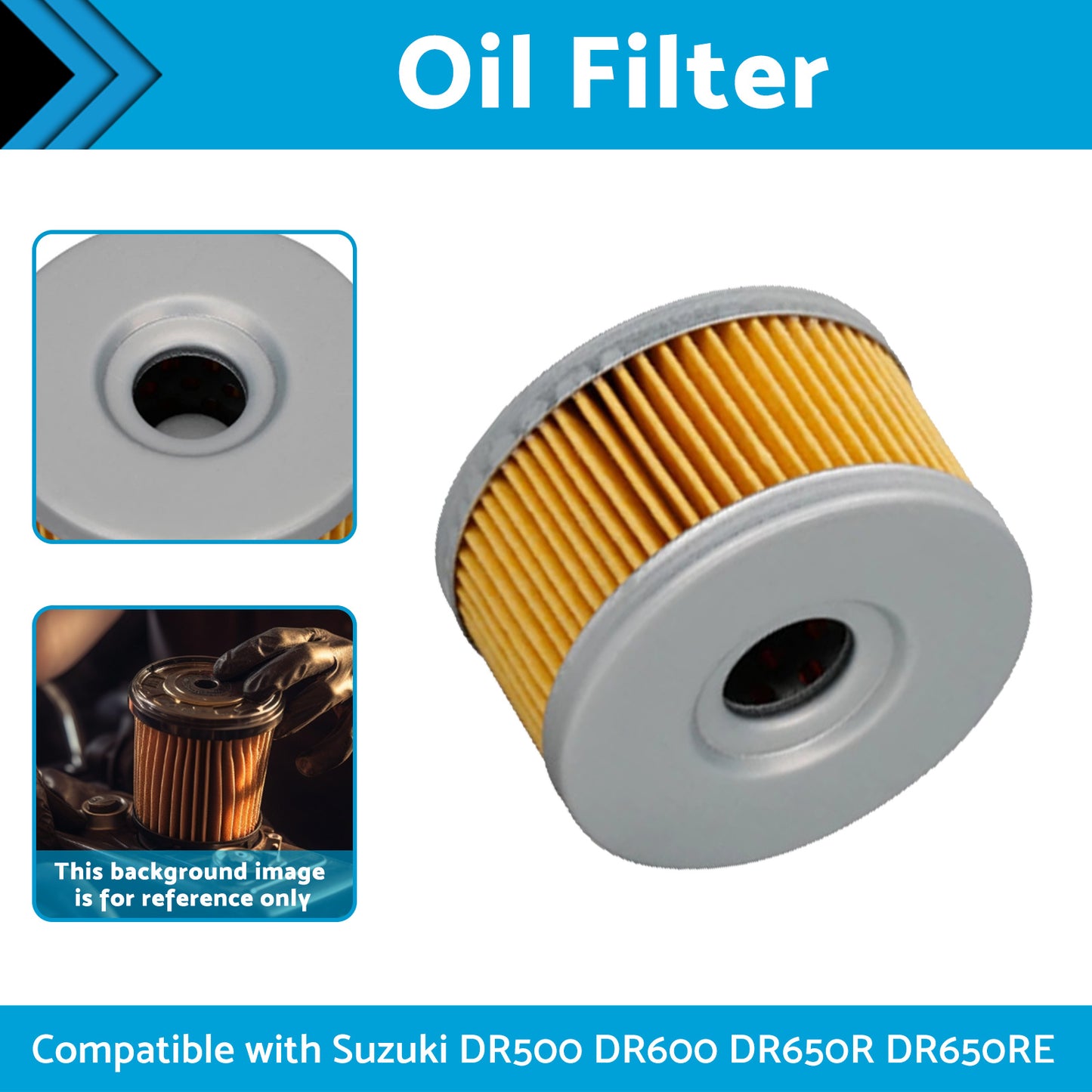 {{ 3x Oil Filter Suitable for Suzuki DR650 DR600 DR500 DR 650 DR650SE Triple Pack }} - Buy Car Parts Online at {{ Kaka Auto Parts }}.