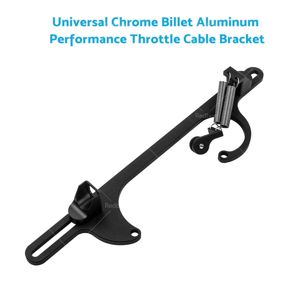 {{ Throttle Cable Bracket Carburetor Billet Aluminum Black Fits For Carb 4150 4160 }} - Buy Car Parts Online at {{ Kaka Auto Parts }}.