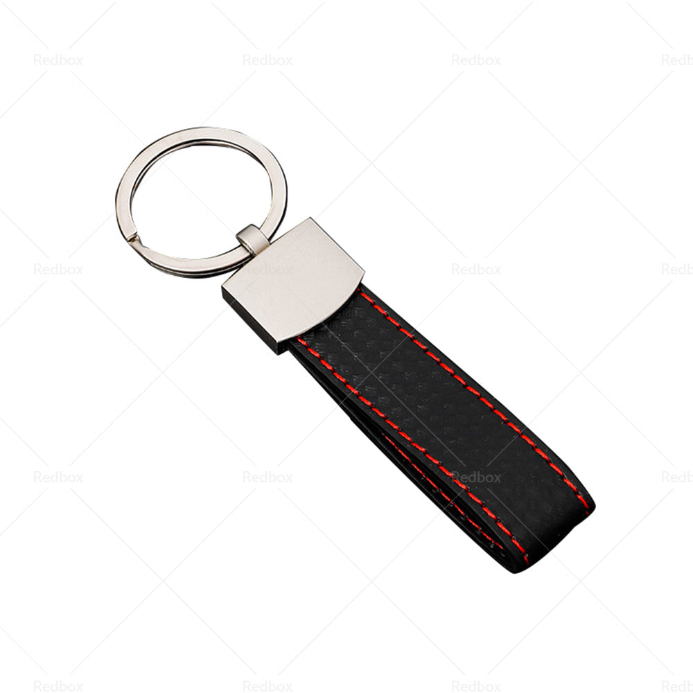 1 Piece Black Key Ring Keychain Keyring Metal PU Leather Key Chain Universal