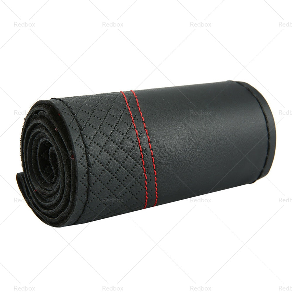 {{ Premium Leather DIY Car Steering Wheel Cover Auto Protection Needle 38cm }} - Buy Car Parts Online at {{ Kaka Auto Parts }}.