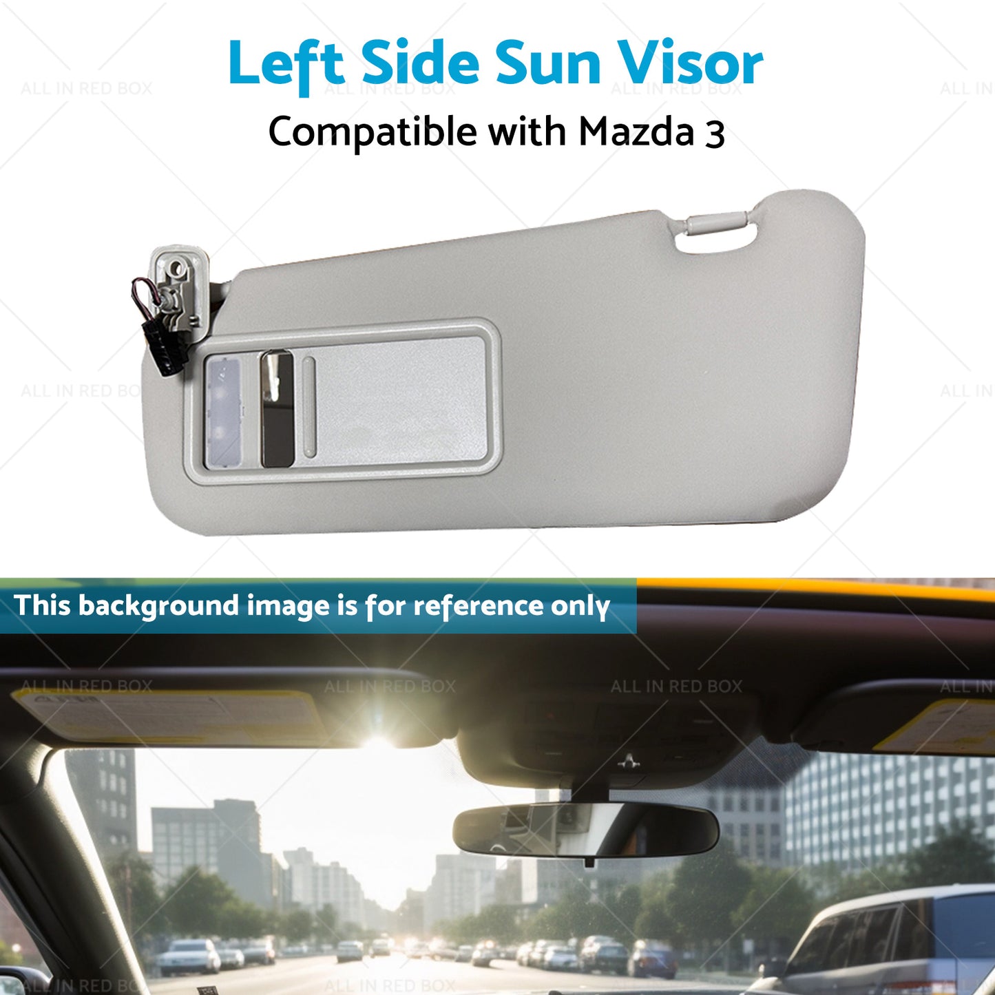 {{ BBM2-69-320C-75 Left Side Sun Visor Suitable for 10-13 Mazda 3 Hatchback }} - Buy Car Parts Online at {{ Kaka Auto Parts }}.