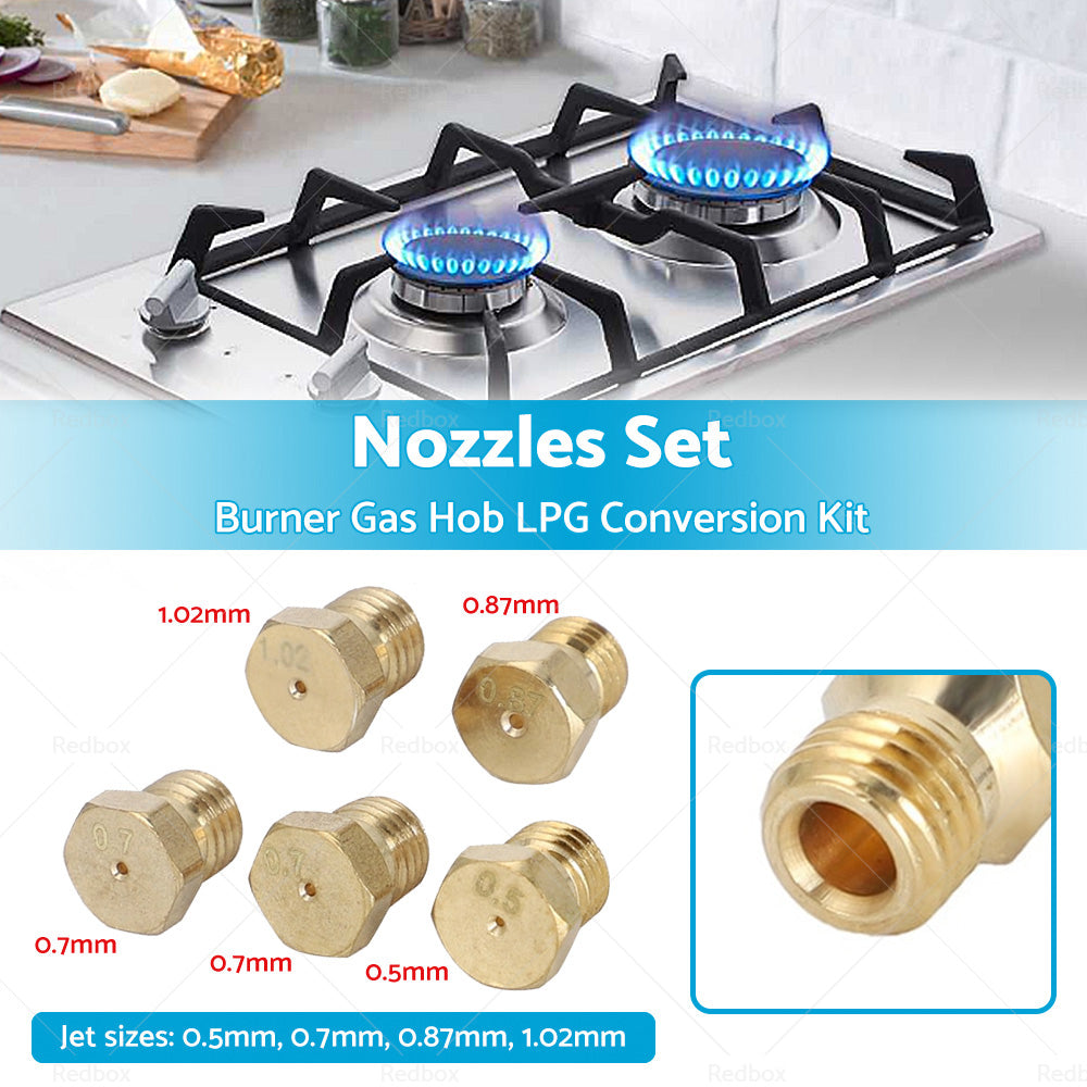 LPG Gas Jet Set Burner Gas Hob LPG Conversion Kit Jets Nozzles Propane Injectors
