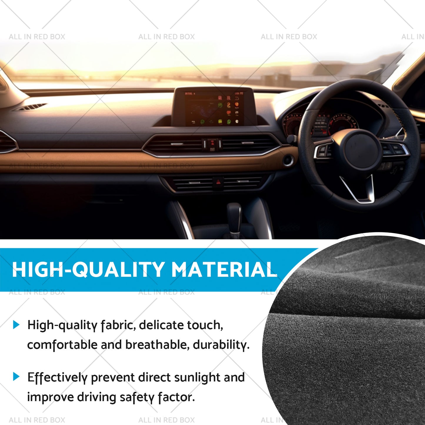 {{ Dash Mat Dashmat Dashboard Cover Suitable For Mazda CX-5 CX-8 With HUD 2017-2022 }} - Buy Car Parts Online at {{ Kaka Auto Parts }}.