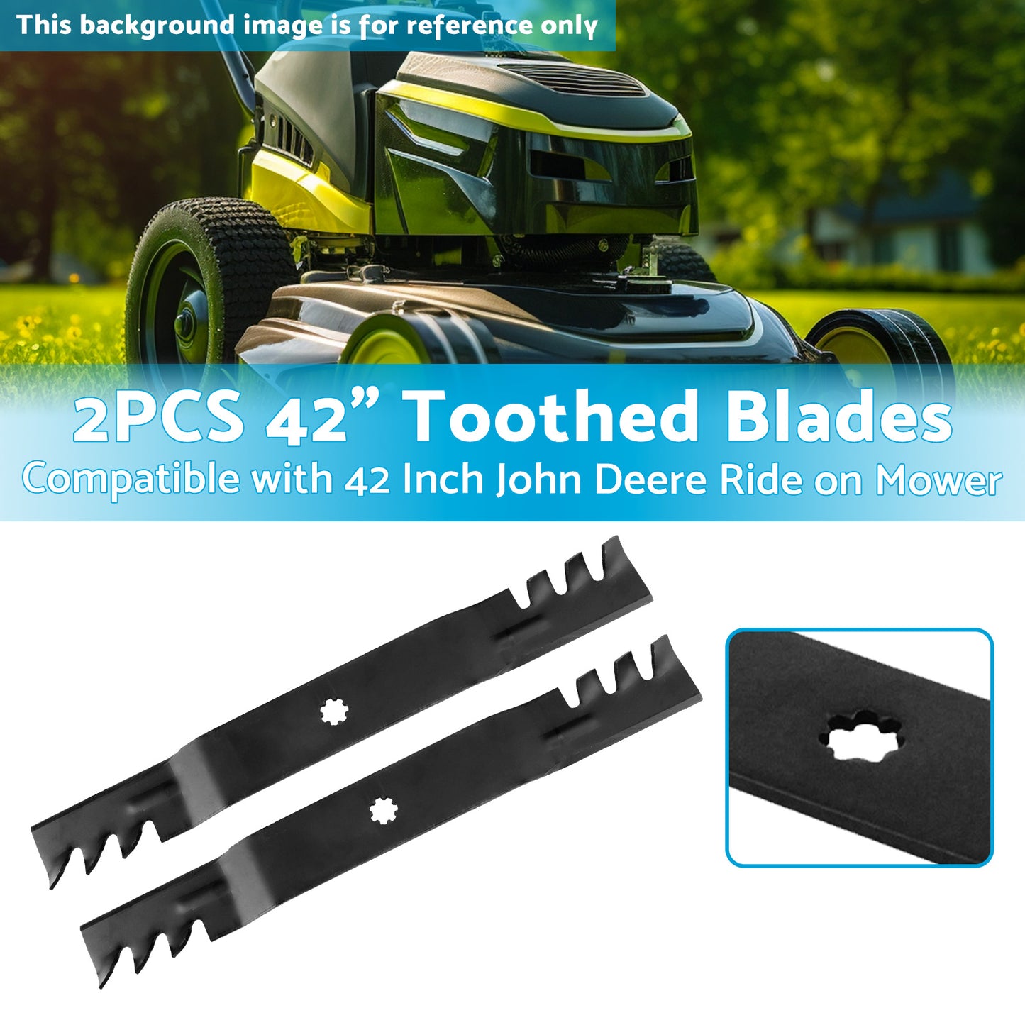 {{ 2PCS 42 inch Toothed Blades Suitable for John Deere M154061 M154062 GX22151 }} - Buy Car Parts Online at {{ Kaka Auto Parts }}.