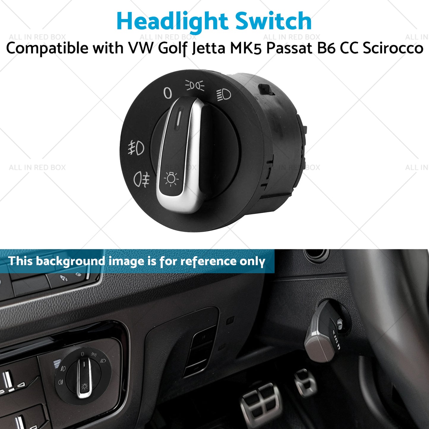 {{ Headlight Switch Suitable for VW Golf Jetta MK5 Passat B6 CC Scirocco 5ND941431A }} - Buy Car Parts Online at {{ Kaka Auto Parts }}.