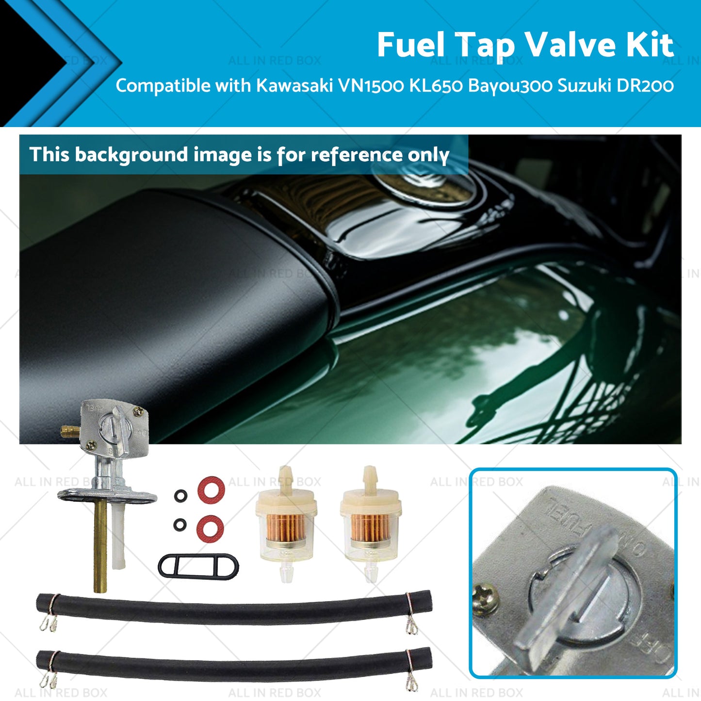 {{ 5 16'' Fuel Valve Switch Petcock For Kawasaki VN1500 KL650 Bayou300 Suzuki DR200 }} - Buy Car Parts Online at {{ Kaka Auto Parts }}.
