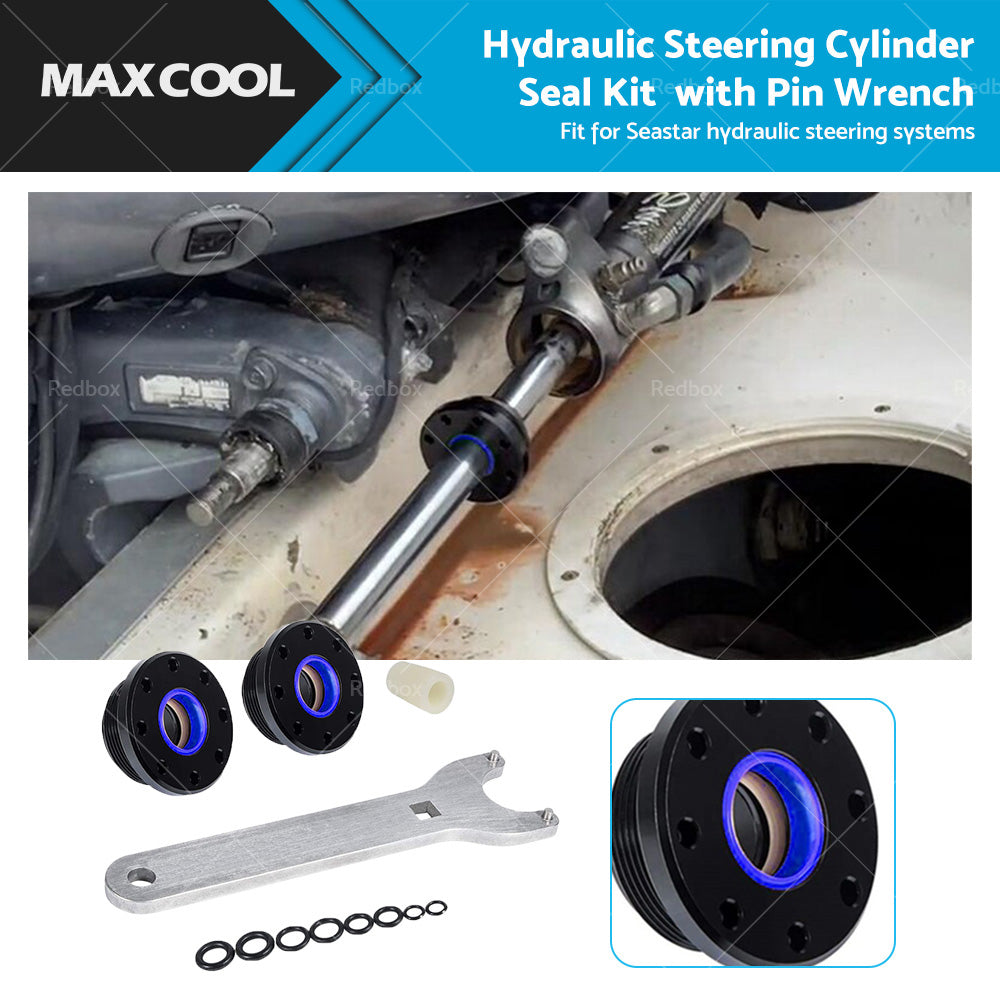Fit for Seastar Front Mount Hydraulic Steering Cylinder Seal Kit with Pin Wrench