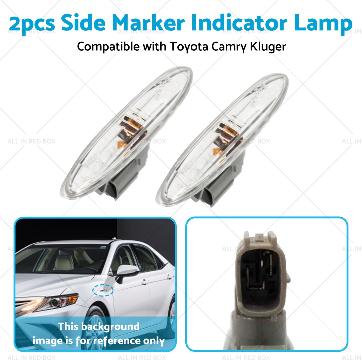 {{ 2x Turn Signal Side Marker Indicator Lamp Suitable for Camry 06-11 Kluger 07-14 }} - Buy Car Parts Online at {{ Kaka Auto Parts }}.