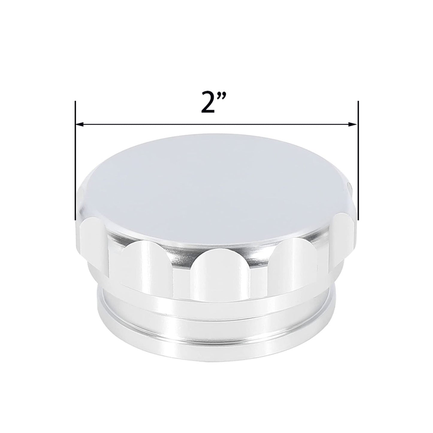 2" Aluminium Alloy Weld-On Filler Neck And Cap Suitable For Oil Fuel Water Tank Silver