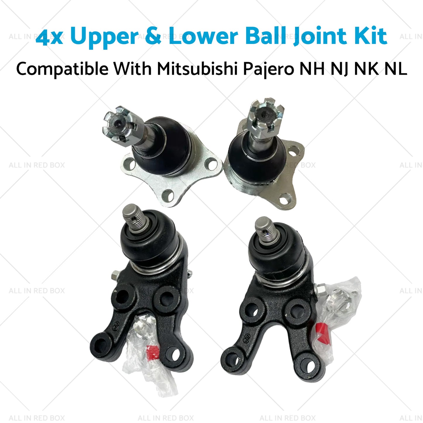 {{ 4x Upper & Lower Ball Joint Kit Suitable for Mitsubishi Pajero NH NJ NK NL 91-00 }} - Buy Car Parts Online at {{ Kaka Auto Parts }}.