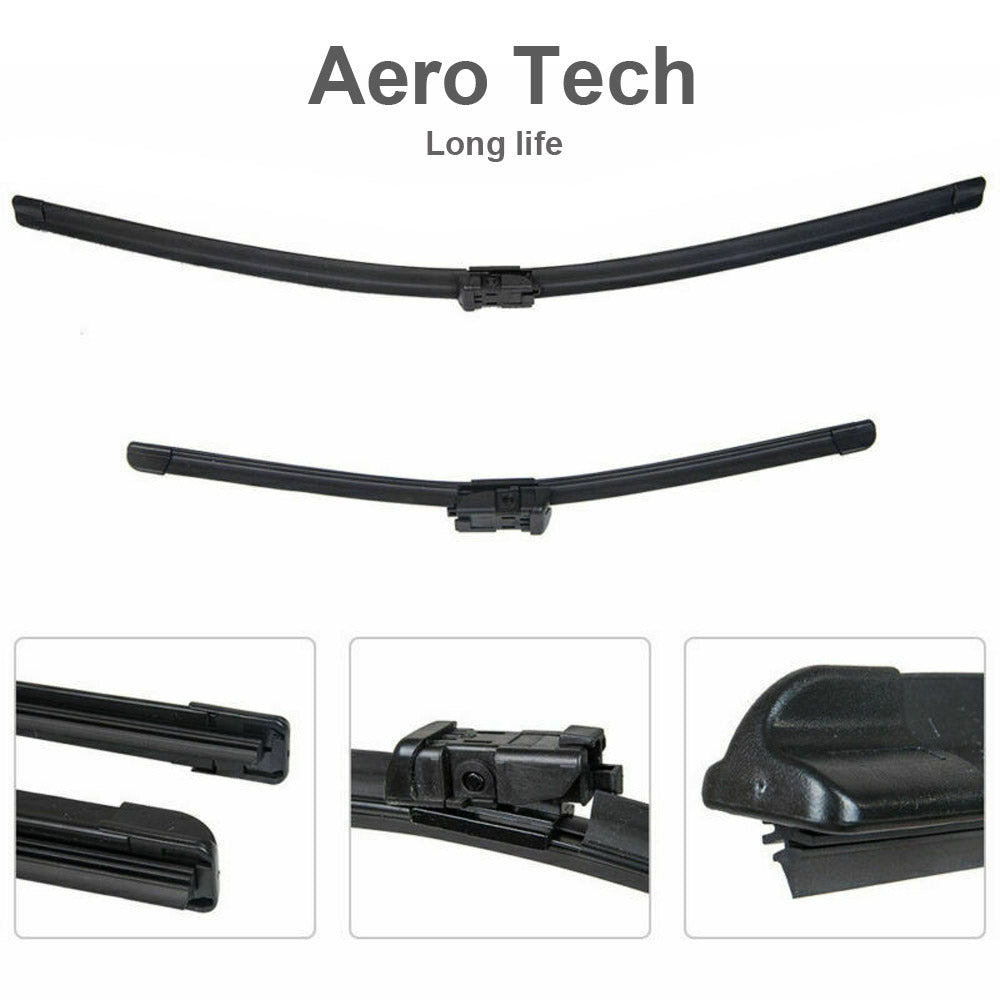 For Ford Fiesta 08-On Aero Flat Windscreen Wiper Blades 26 inch 15 inch 1 Pair