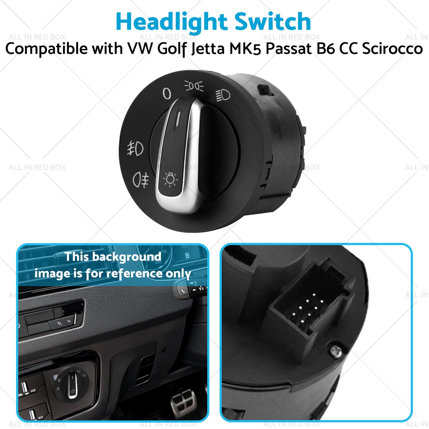 {{ Headlight Switch Suitable for VW Golf Jetta MK5 Passat B6 CC Scirocco 5ND941431A }} - Buy Car Parts Online at {{ Kaka Auto Parts }}.
