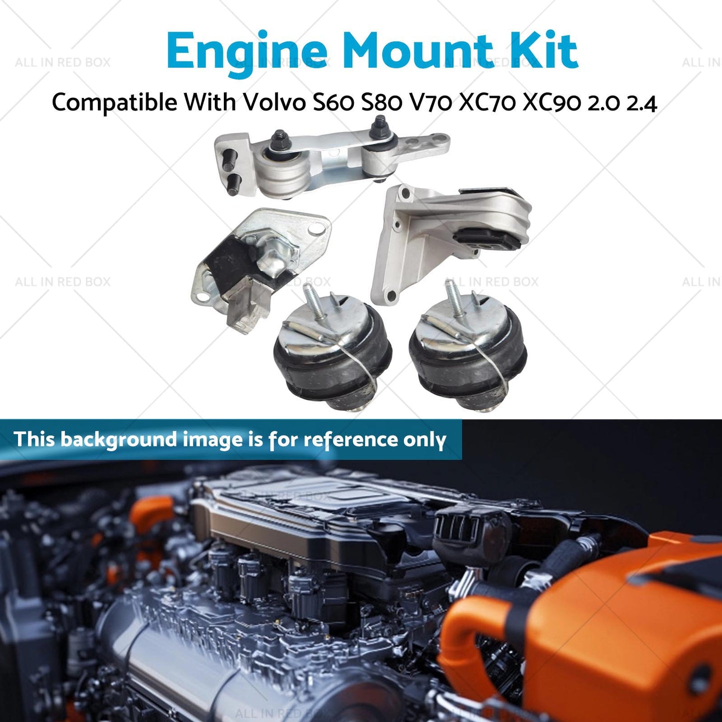 Engine Mount Kit Suitable For Volvo S60 S80 V70 285 XC70 XC90 275 2.0 2.4 2.5