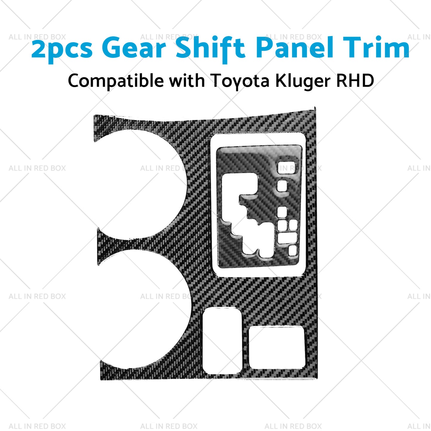 {{ 2pcs Carbon Fiber Gear Shift Console Trim Suitable For Toyota Kluger 08-13 }} - Buy Car Parts Online at {{ Kaka Auto Parts }}.
